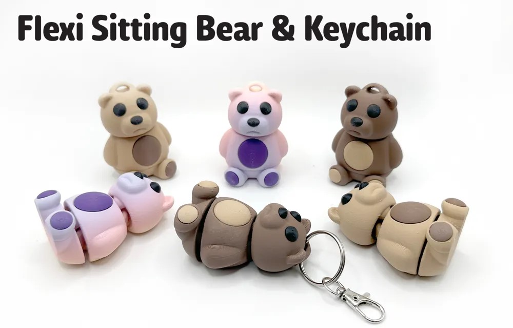 Oturan Ayıcık Anahtarlık